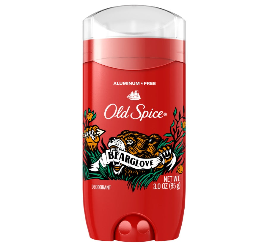 Old Spice Men's Aluminum Free Deodorant Bearglove 48 hr. Protection - 3.0oz/12pk