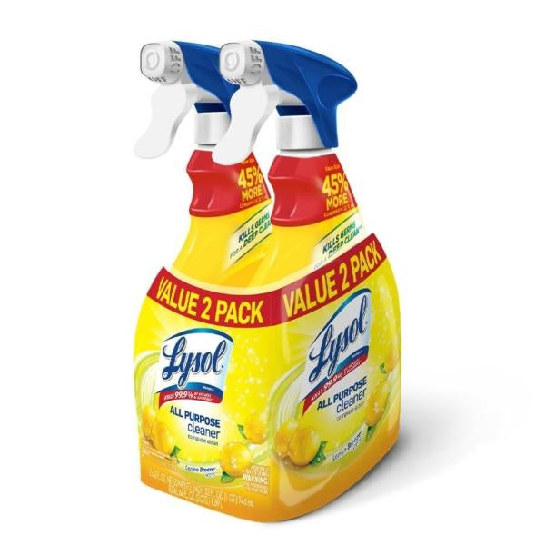 Lysol All Purpose Cleaner Trigger Lemon Breeze 2 Pack - 32oz/4pk