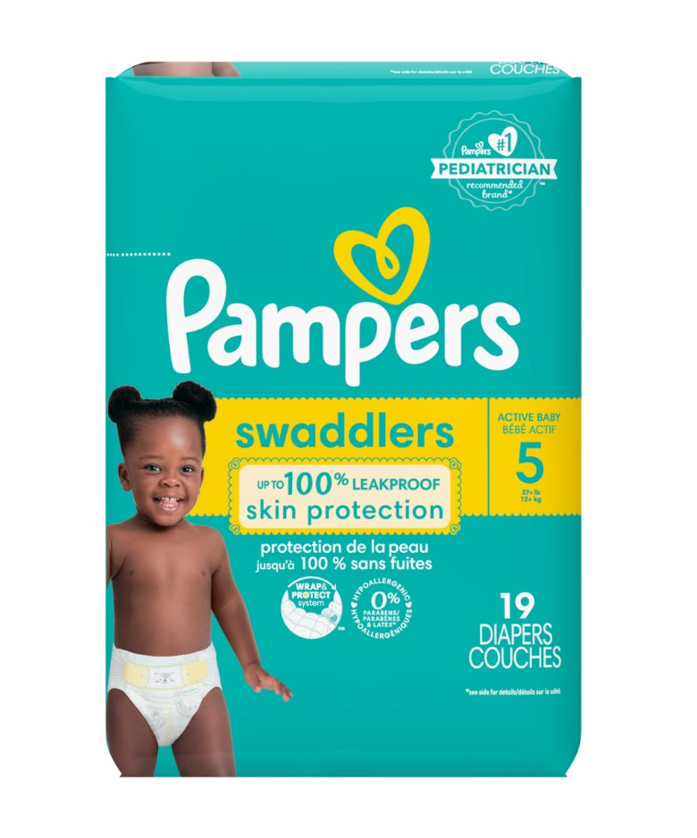 Pampers Swaddlers Active Baby Diaper Size 5 - 19ct/4pk