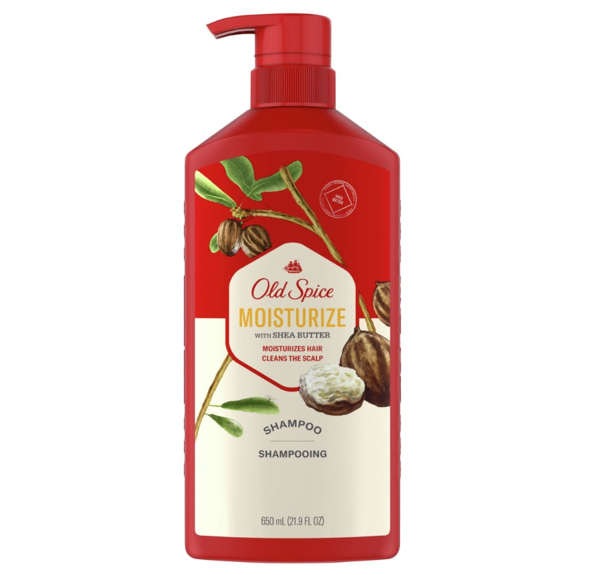 Old Spice Moisturize with Shea Butter Shampoo for Men - 22oz/4pk