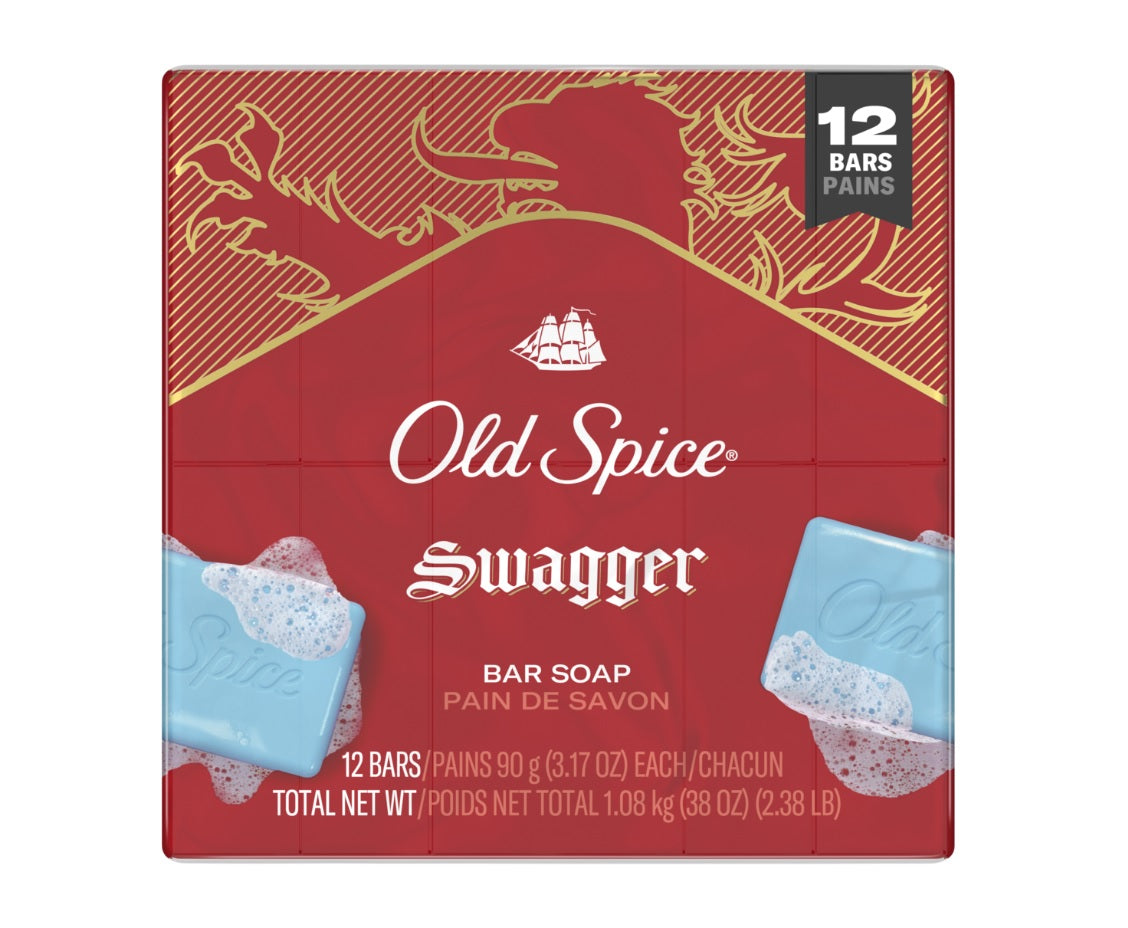 Old Spice Men's Bar Soap Swagger 90g - 12ct/4pk