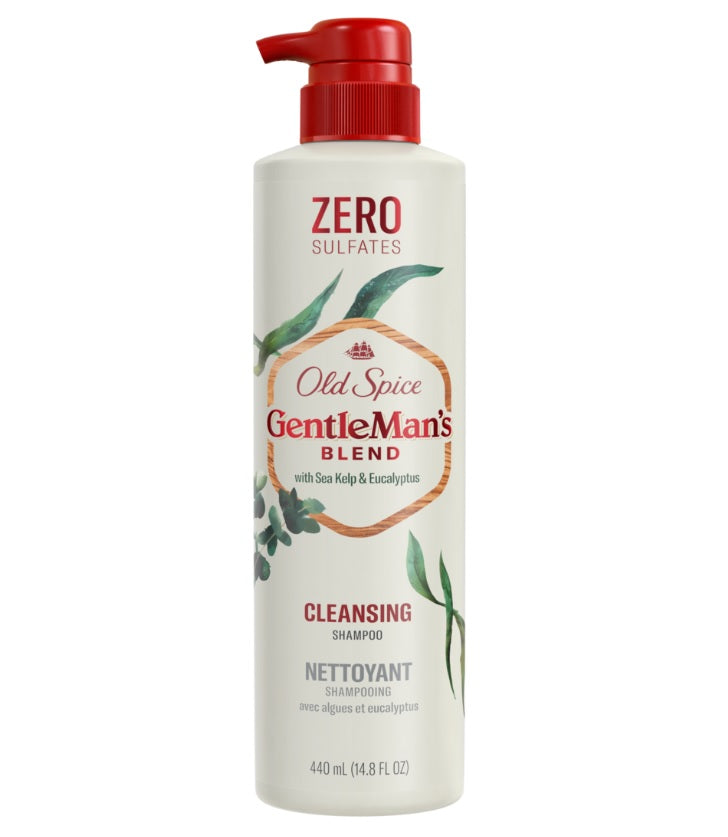 Old Spice Gentlemanâ€™s Blend Sea Kelp & Eucalyptus Cleansing Shampoo - 14.8oz/4pk