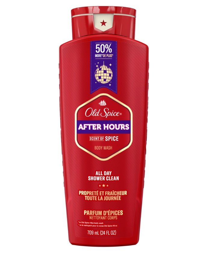 Old Spice Body Wash for Men After Hours Scent - 24oz/4pk