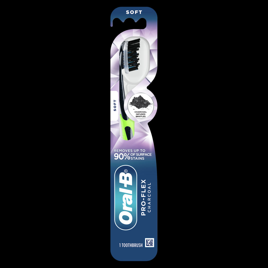Oral-B Pro-Flex Charcoal Manual Toothbrush Soft - 1ct/72pk