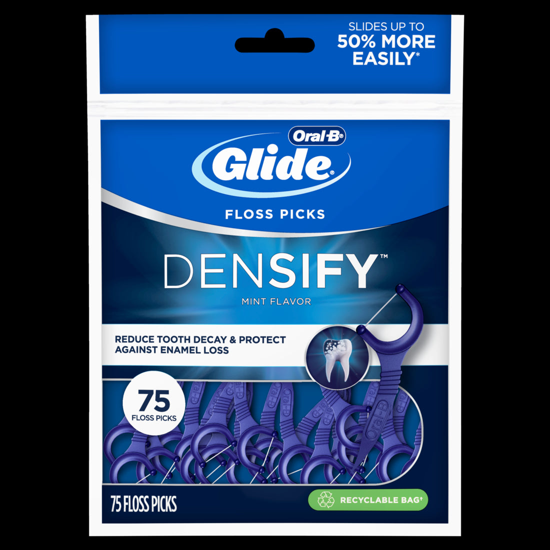 Oral-B Glide Densify Floss Picks Mint - 75ct/48pk