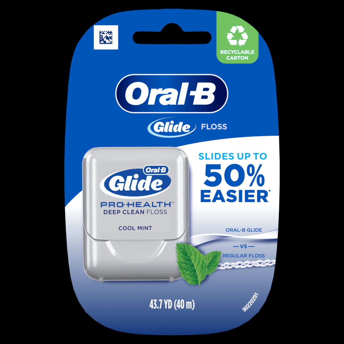 Oral-B Glide Pro-Health Deep Clean Cool Mint Dental Floss 40m - 1ct/48pk