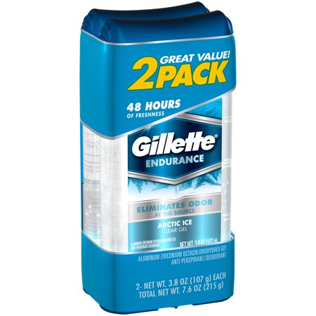 Gillette Antiperspirant and Deodorant for Men Clear Gel Artic Ice Twin Pack - 3.8oz/6pk