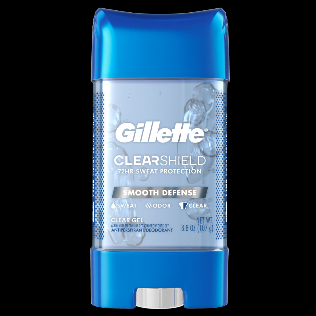 Gillette Antiperspirant and Deodorant for Men Clear Gel Smooth Defense - 3.8oz/12pk