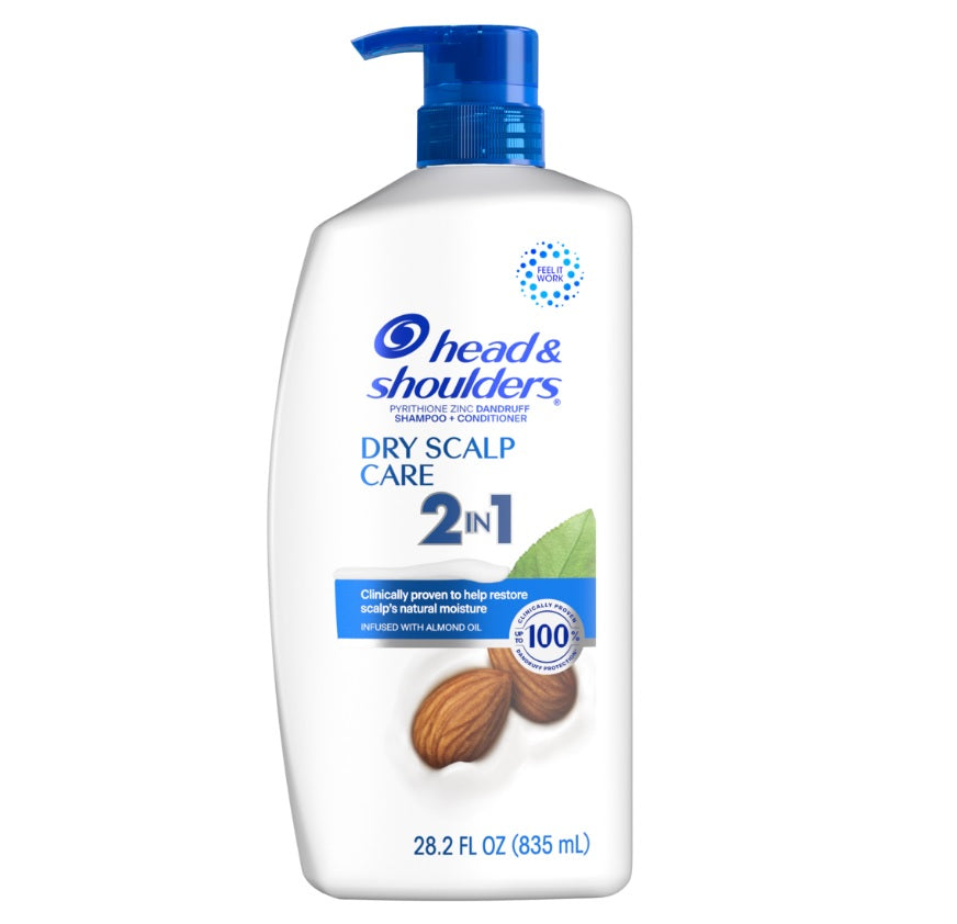 Head & Shoulders 2 in 1 Dandruff Shampoo & Conditioner Almond Oil for Daily Use - 28.2oz