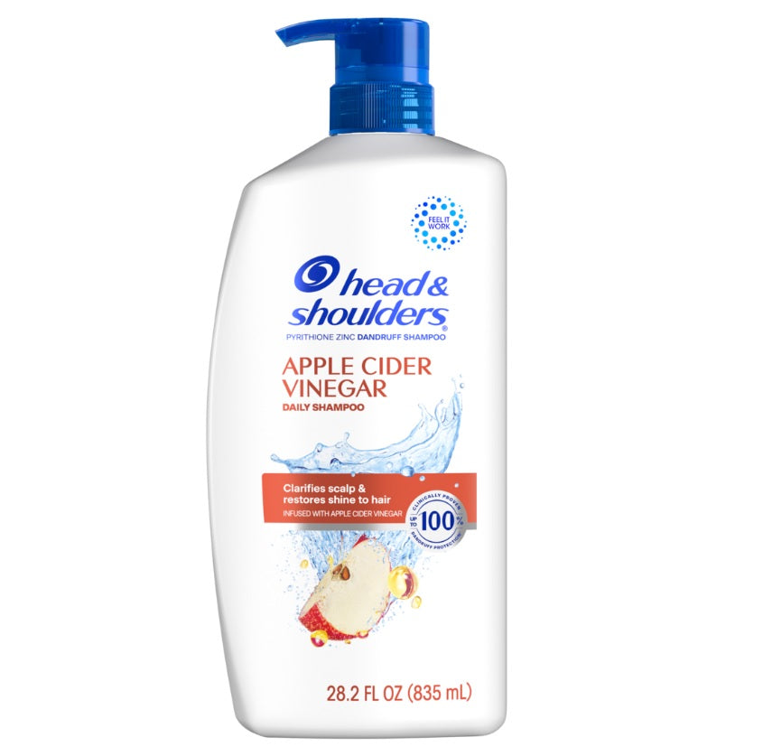 Head & Shoulders Dandruff Shampoo Apple Cider Vinegar for Daily Use - 28.2oz/4pk
