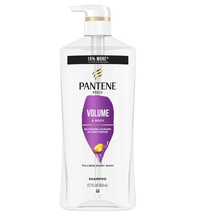 PANTENE Shampoo for Fine or Thin Hair Volumizing Lightweight Safe for Color Treated Hair - 27.7oz/4pk