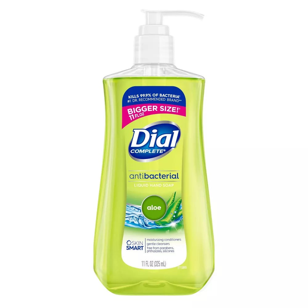 Dial Complete Antibacterial Liquid Hand Soap Aloe - 11oz/12pk