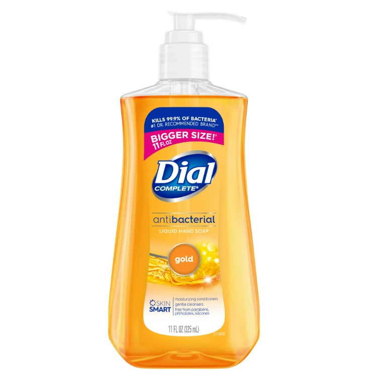 Dial Complete Antibacterial Liquid Hand Soap Gold - 11oz/12pk