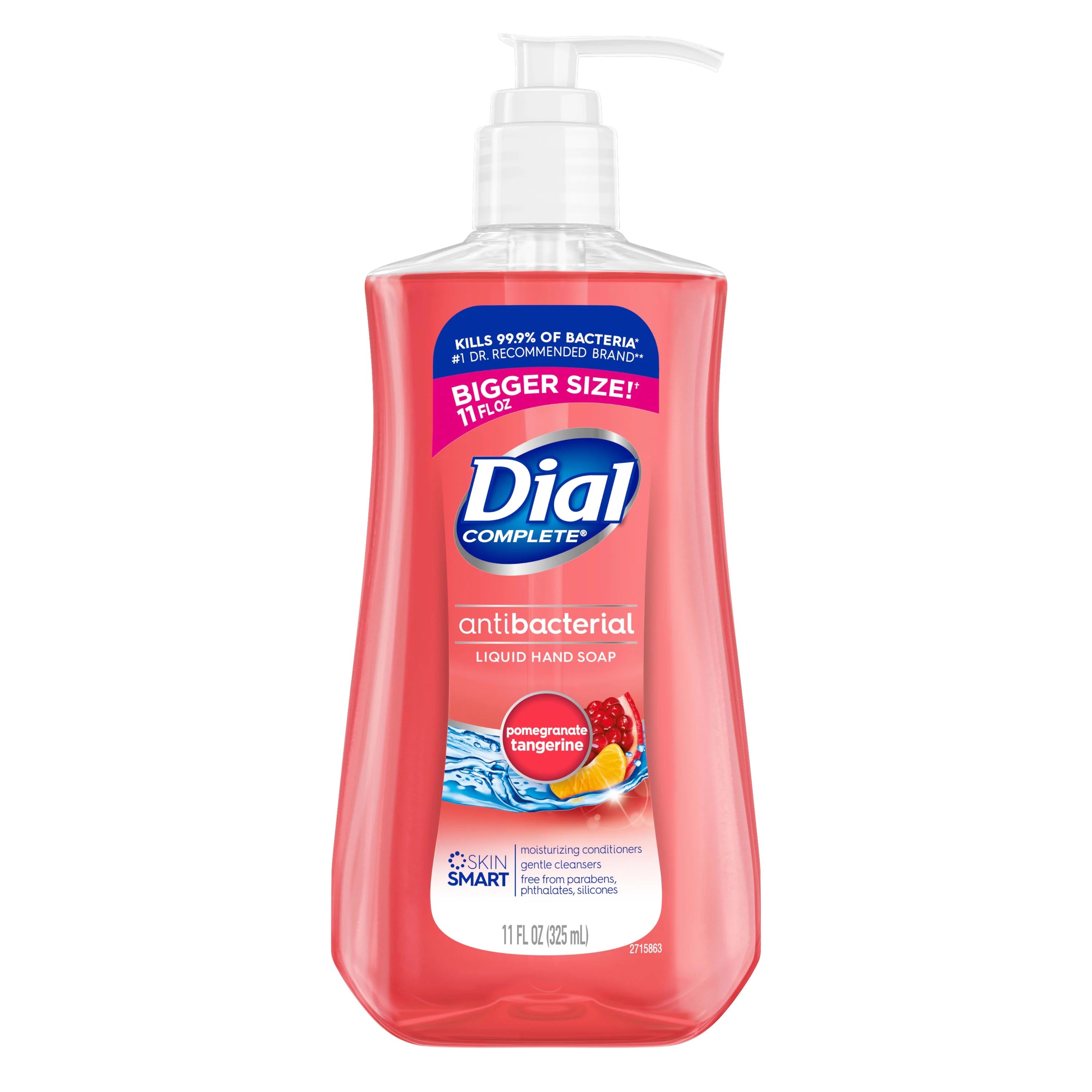 Dial Complete Antibacterial Liquid Hand Soap Pomegranate Tangerine - 11oz/12pk