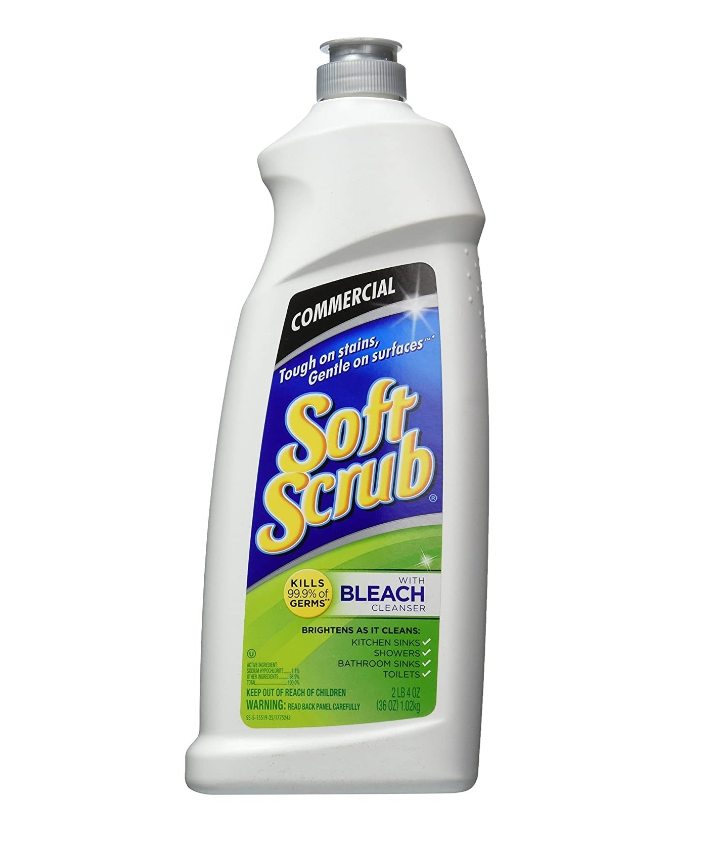 Soft Scrub Commercial Cleanser with Bleach - 36oz/6pk