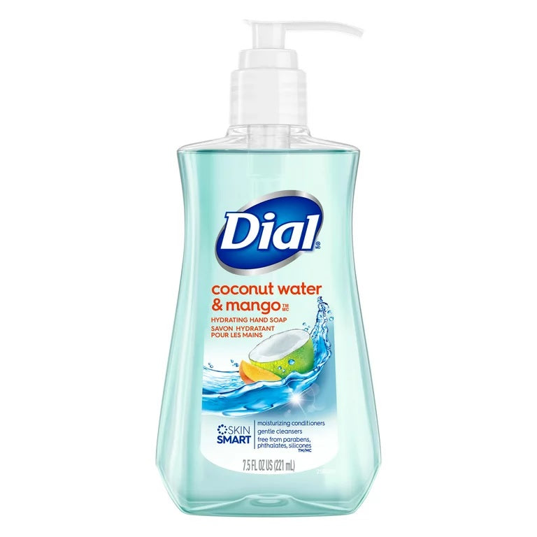 Dial Liquid Hand Soap Coconut Water & Mango - 7.5oz/12pk