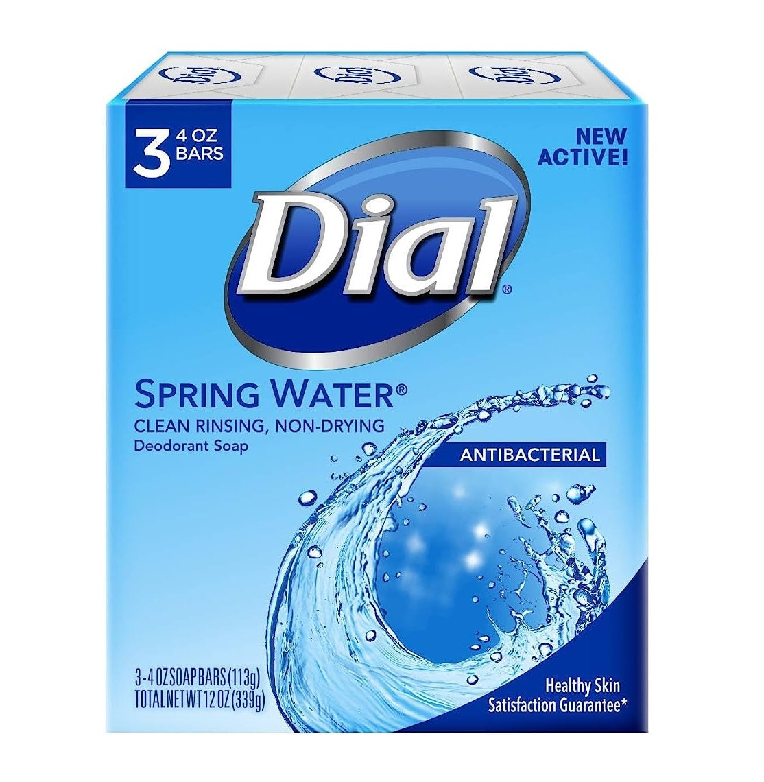 Dial Bar Spring Water 3-Bar - 4.0oz/12pk