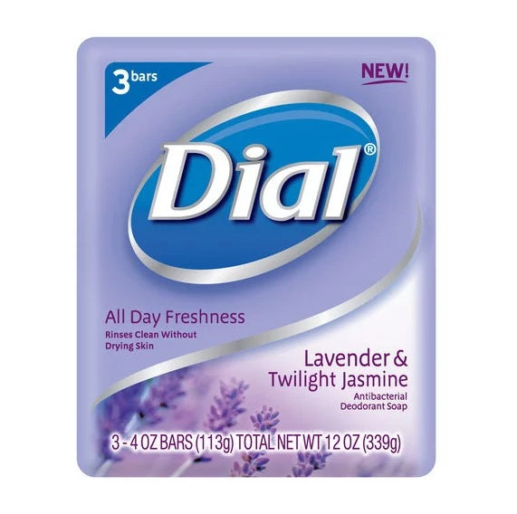 Dial Bar Lavender & Twilight Jasmine 3-Bar - 4.0oz/12pk