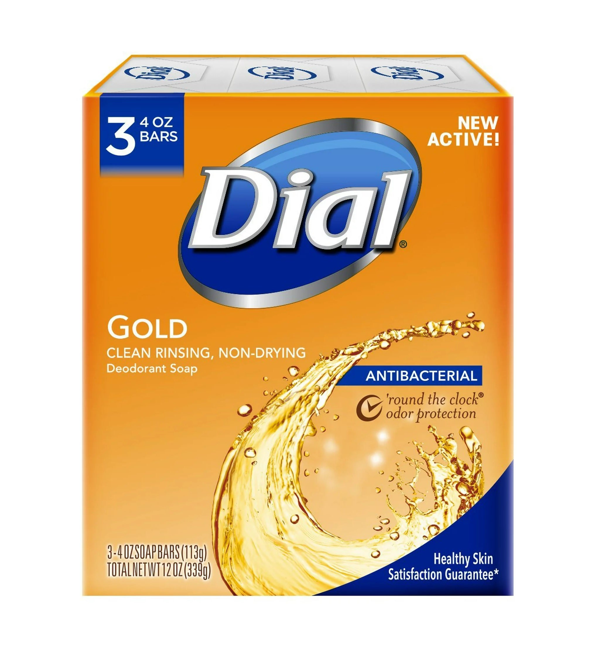 Dial Bar Gold 3-Bar - 4.0oz/12pk