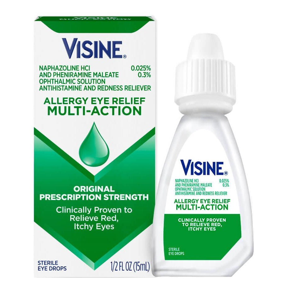 Visine Redness Reliever Eye Drops Antihistamine Allergy Eye Relief 15ml - 0.5oz/3pk