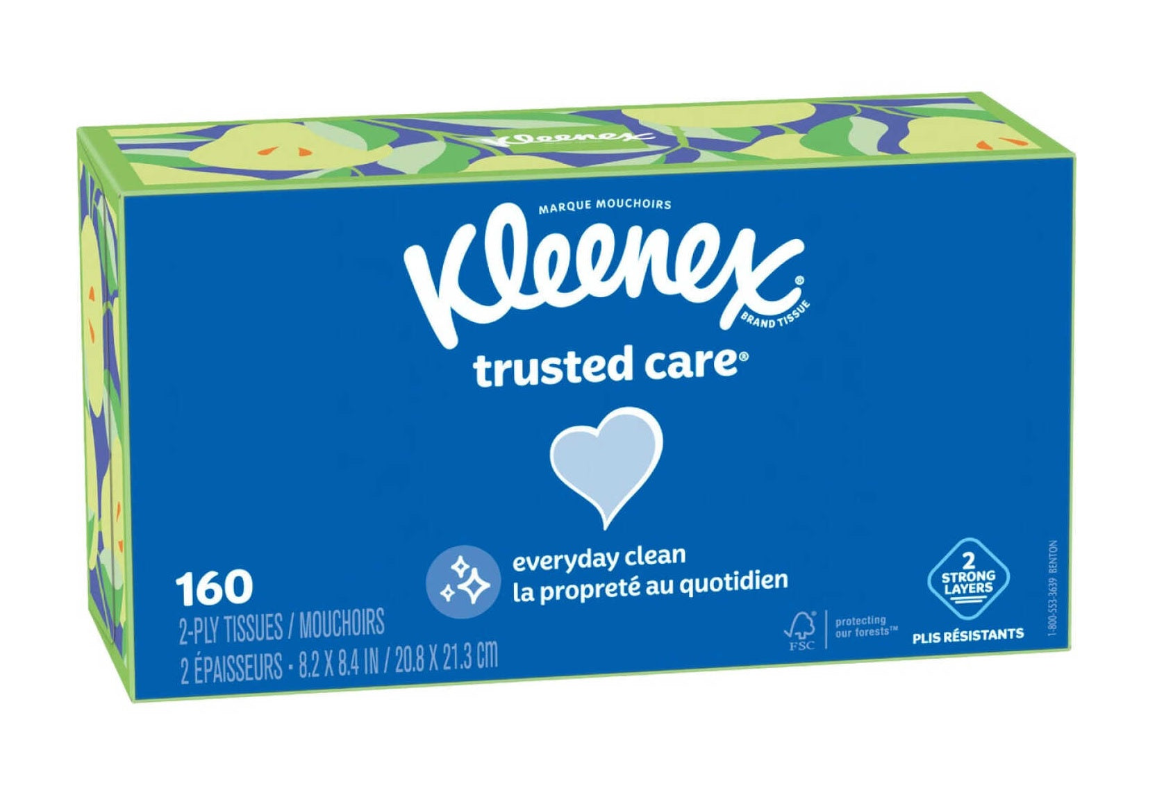 Kleenex Trusted Care 2-Ply White Facial Tissue - 160ct/24pk