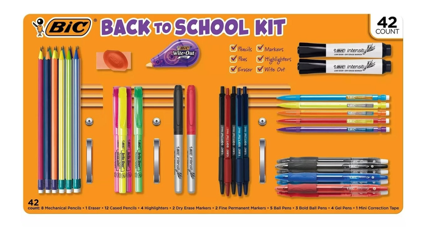 BIC Ultimate Back to School Kit Assorted School Supplies - 42ct/1pk