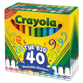 Crayola Washable Markers Broad Point Assorted Classic Colors - 40ct/1pk