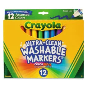Crayola Washable Markers Broad Point Classic Colors - 12ct/1pk