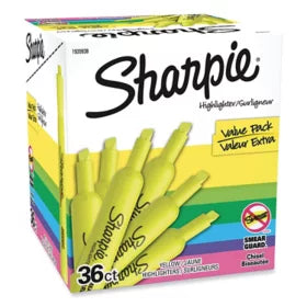 Sharpie Accent Tank Style Highlighter Chisel Tip Fluorescent Yellow - 36ct/1pk