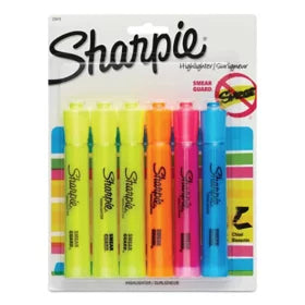 Sharpie Accent Tank Style Highlighter Chisel Tip Assorted Colors - 6ct/1pk
