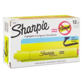 Sharpie Accent Tank Style Highlighter Chisel Tip Fluorescent Yellow - 12ct/1pk
