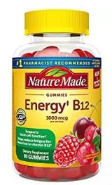 Nature Made Energy B12 Adult Gummies Cherry & Mixed Berry Flavor - 80ct/24pk