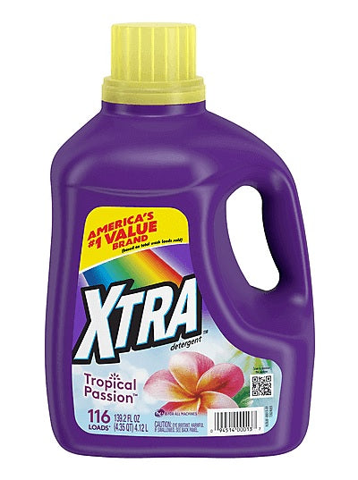 Xtra Liquid Laundry Detergent Tropical Passion - 139.2oz/4pk