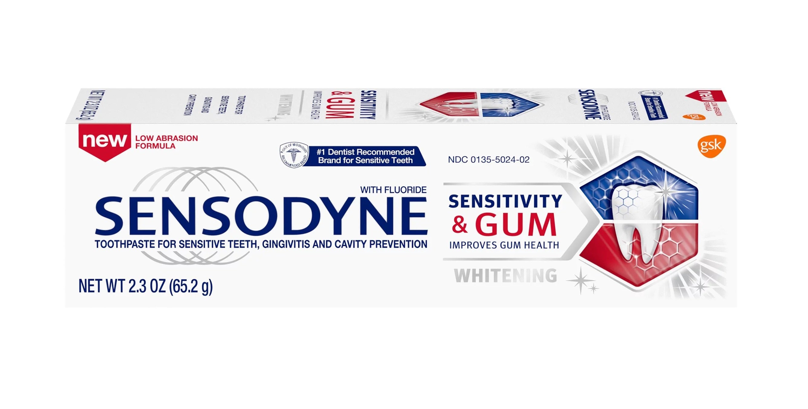 Sensodyne Sensitivity & Gum Whitening Toothpaste - 2.3oz/12pk