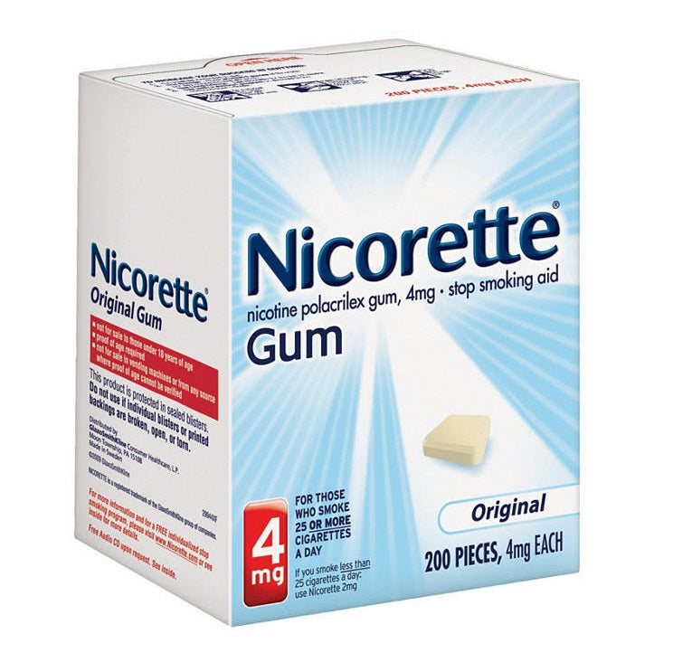 Nicorette 4 mg Original Chewing Gum - 200ct/9pk