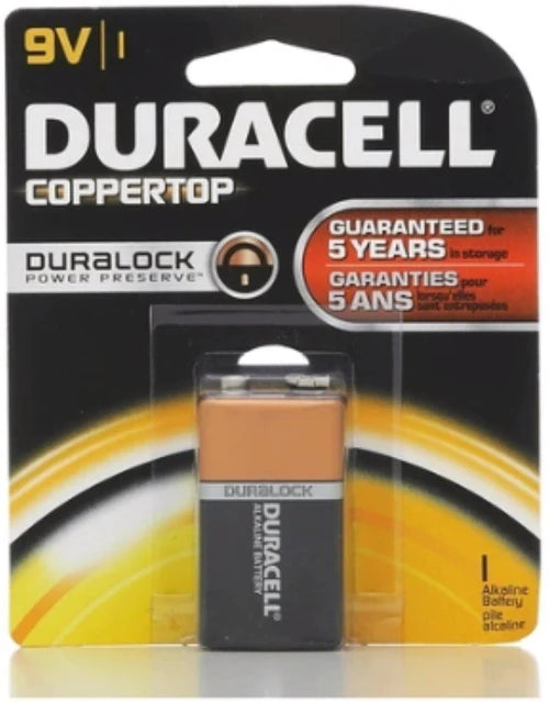 Duracell Batteries "9V-1" Coppertop USA - 1ct/12pk
