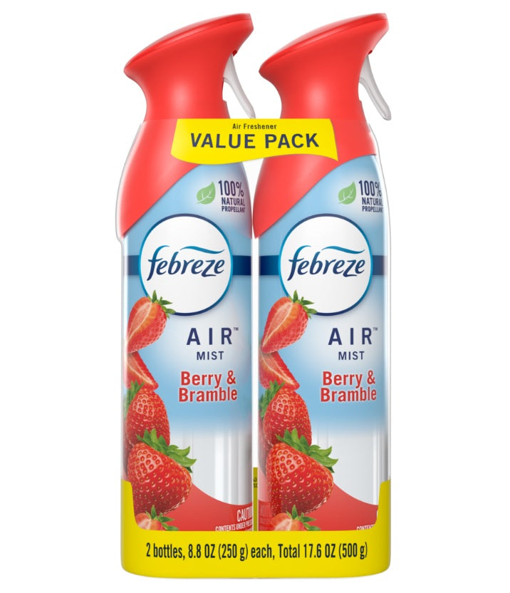 Febreze Air Effects Odor-Fighting Air Freshener Berry & Bramble Twin Pack - 8.8oz/6pk