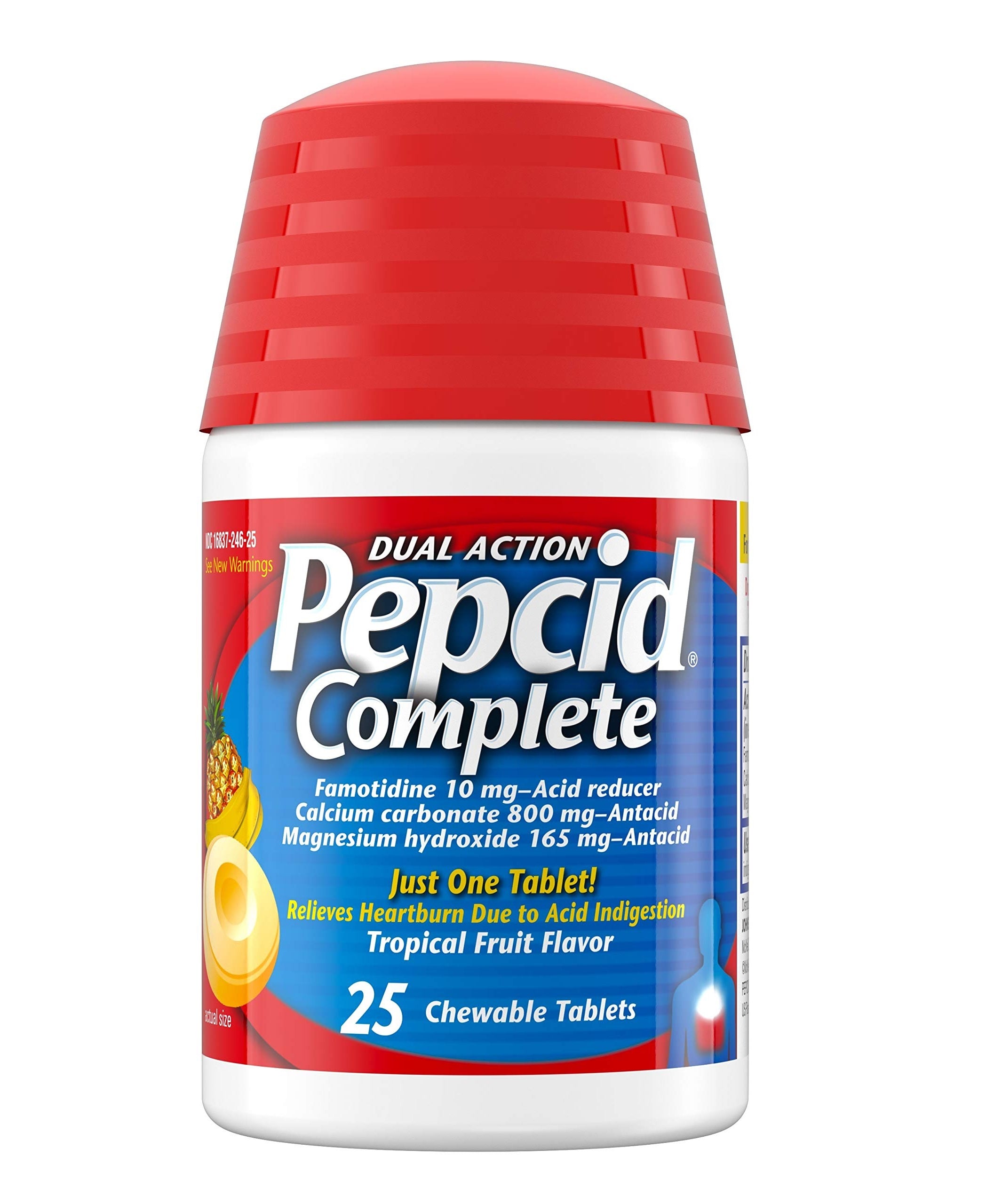 Pepcid Complete Tropical Fruit Chewable Tablets - 25ct/36pk
