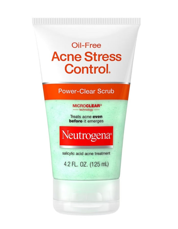 Neutrogena Oil-Free Acne Stress Control Power-Clear Facial Scrub - 4.2oz/3pk