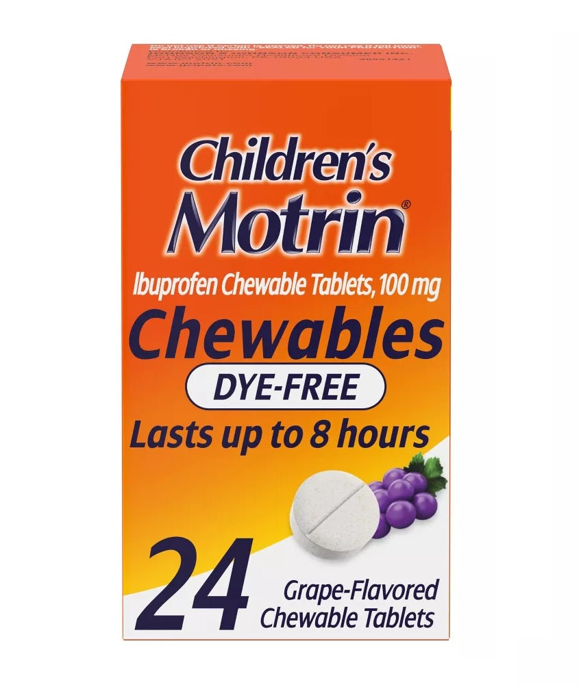 Children's Motrin Chewable Tablets Grape-Flavored Dye-Free - 24ct/24pk