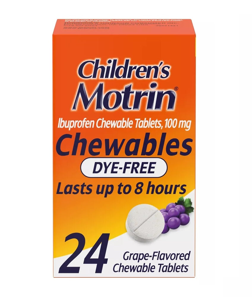 Children's Motrin Chewable Tablets Grape-Flavored Dye-Free - 24ct/3pk