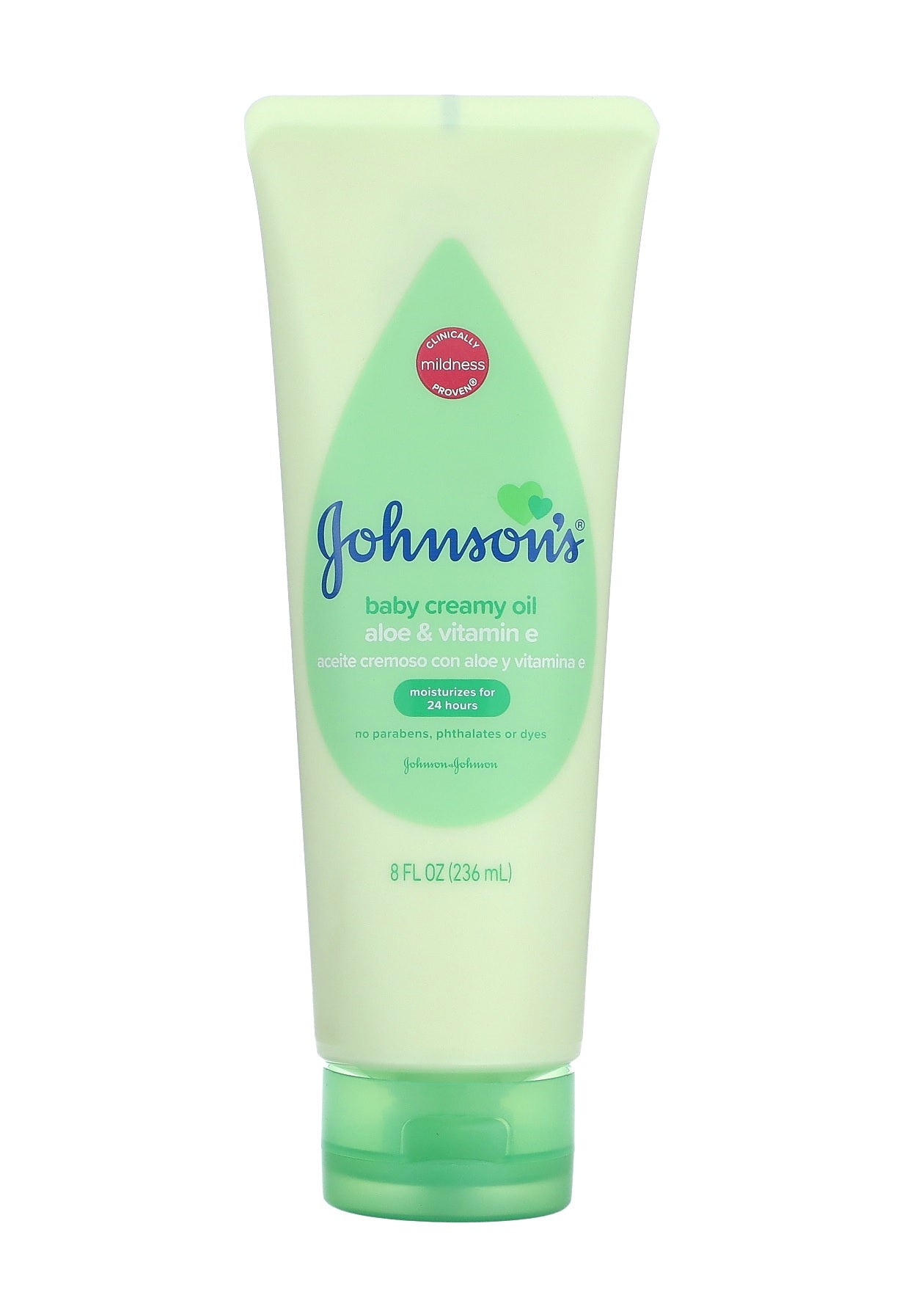Johnson's Baby Creamy Aloe & Vitamin E Oil - 8oz/24pk
