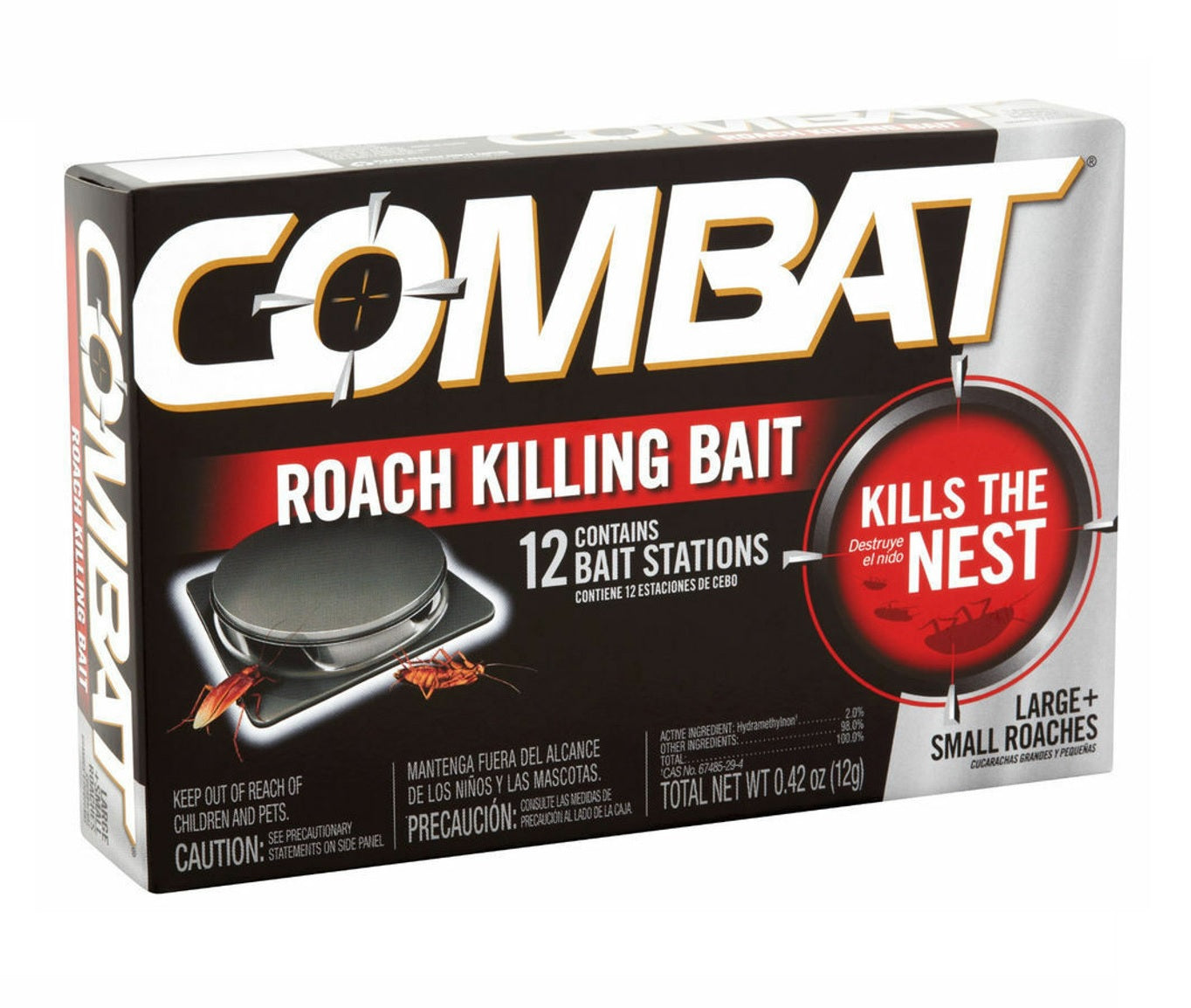 Combat Small & Large Roach Bait - 12ct/10pk