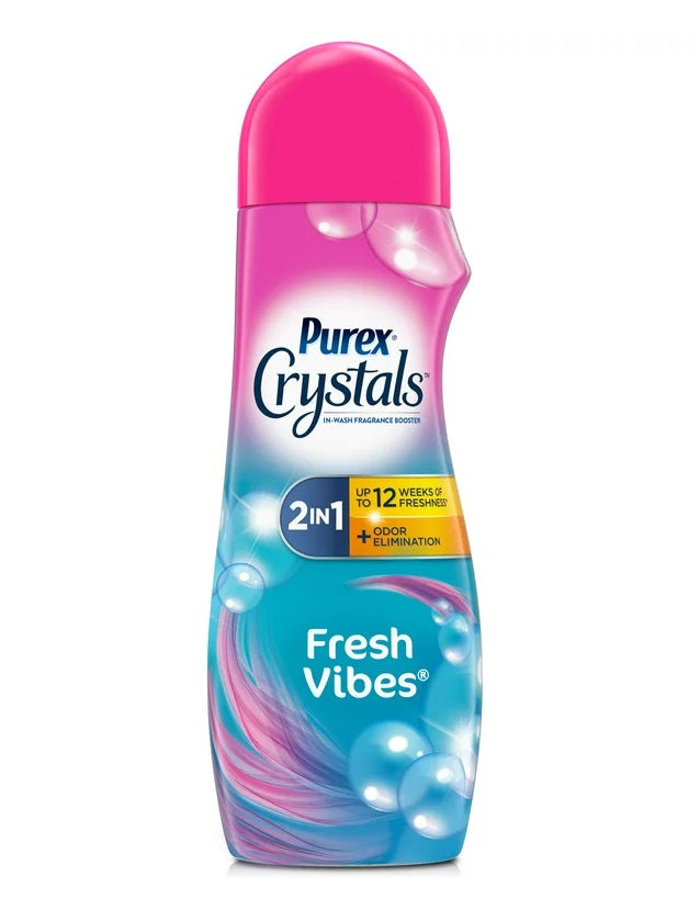 Purex Crystals In-Wash Fragrance and Scent Booster, Fresh Vibes - 21oz/4pk
