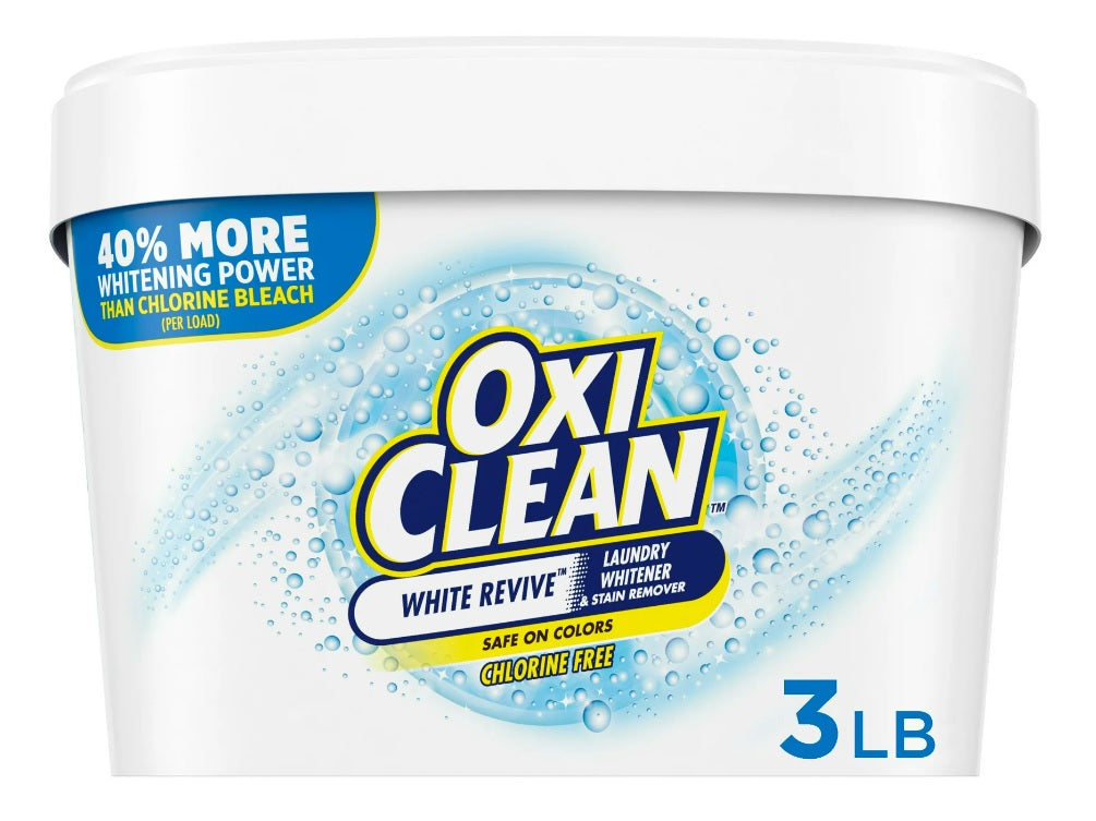 OxiClean White Revive Laundry Whitener and Stain Remover Powder 3lb - 48oz/4pk