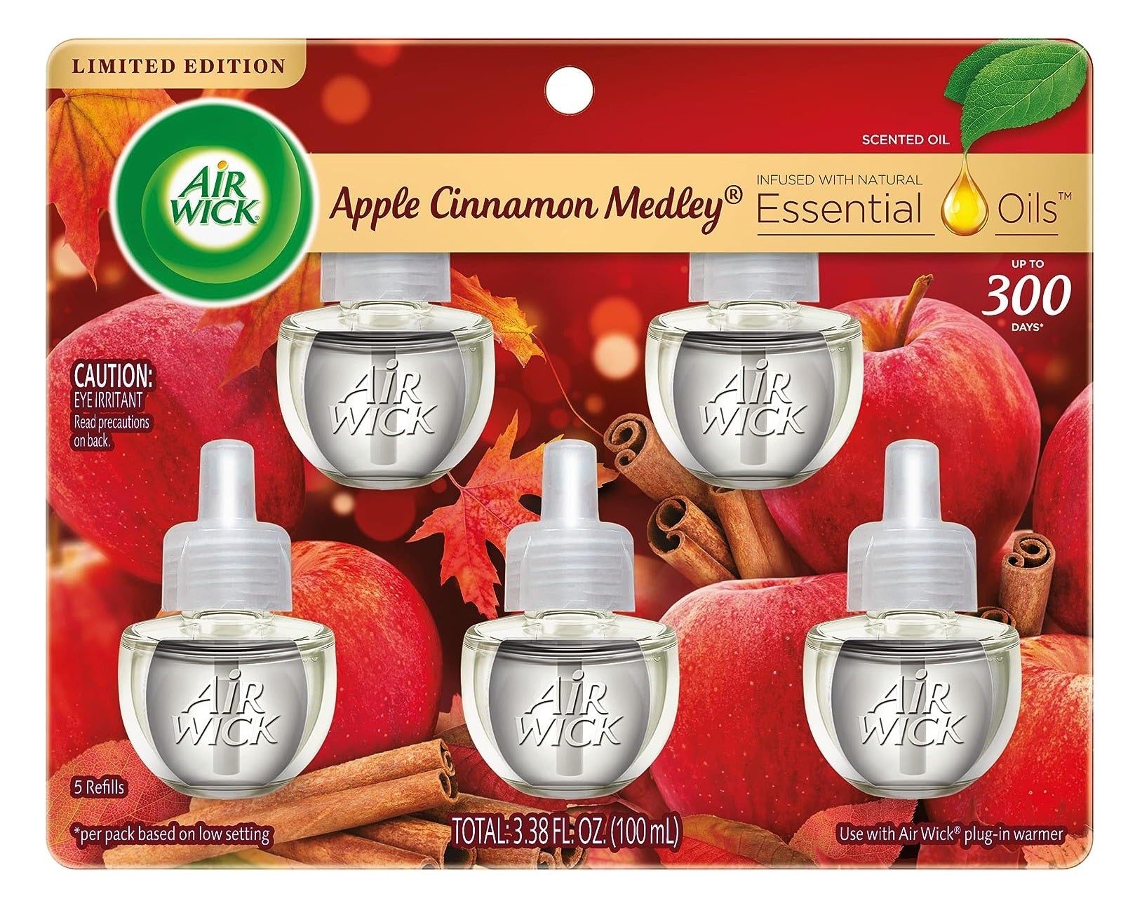 Air Wick Scented Oil Refill Apple Cinnamon Medley - 5ct/5pk