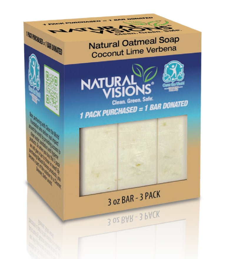 Natural Visions Bar Soap Coconut Lime Verbena - 3ct/12pk