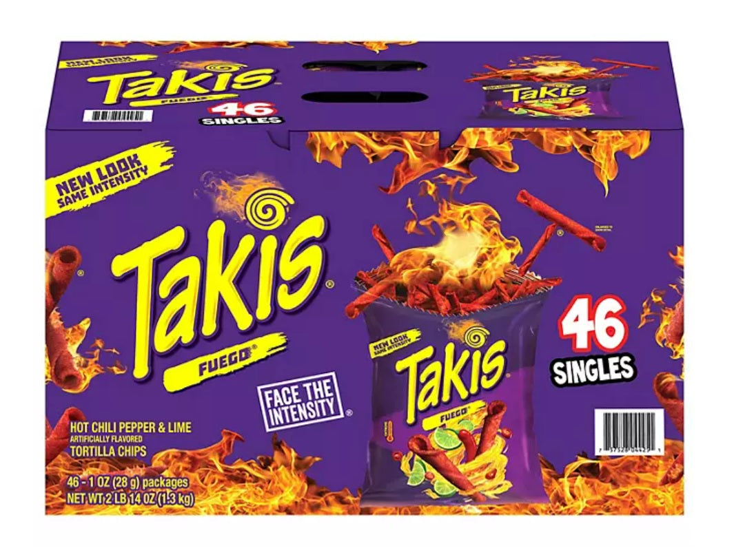 Takis Fuego Rolled Tortilla Chips - 1oz/46pk