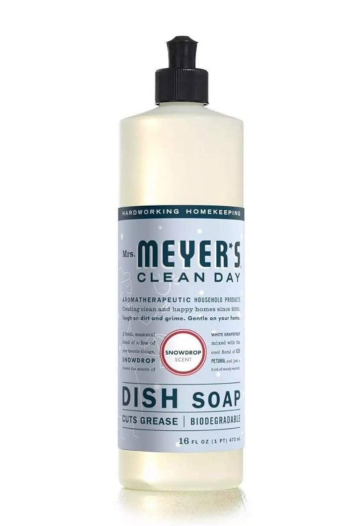 Mrs. Meyer's Liquid Dish Soap Snow Drop - 16oz/6pk