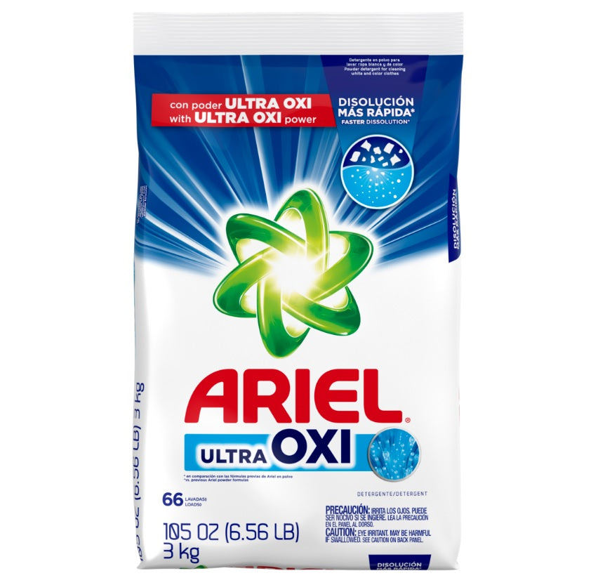 Ariel Ultra Oxi Powder Laundry Detergent Original Scent 3.0kg 66 Loads - 105oz/6pk